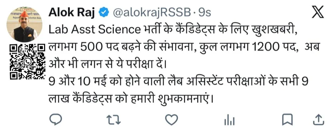 RSSB Lab Assistant Admit Card