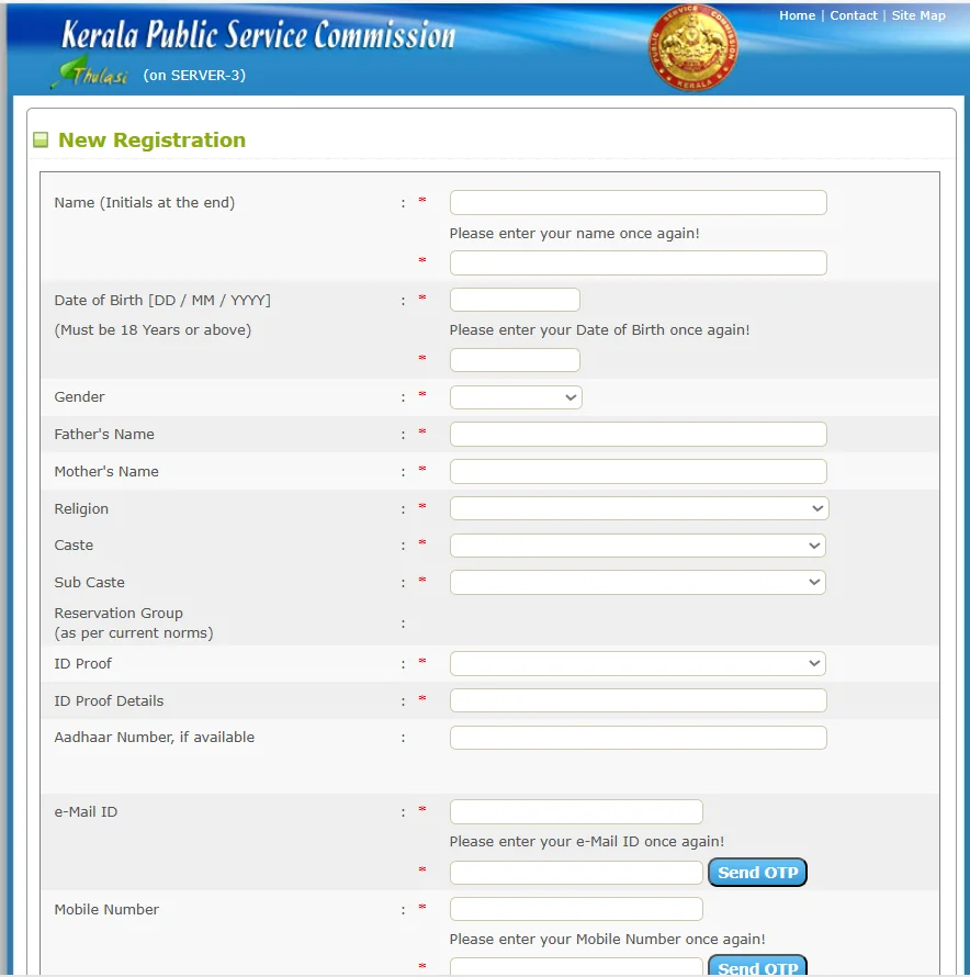 KPSC Thulasi Registration Portal Guide