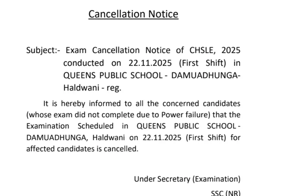 SSC CHSL Exam Cancelled 2025 Notice