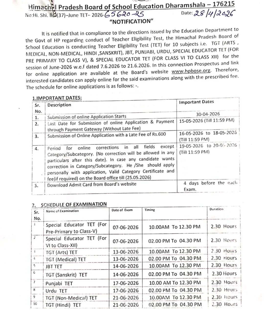 HP TET Notification 2026_2.1