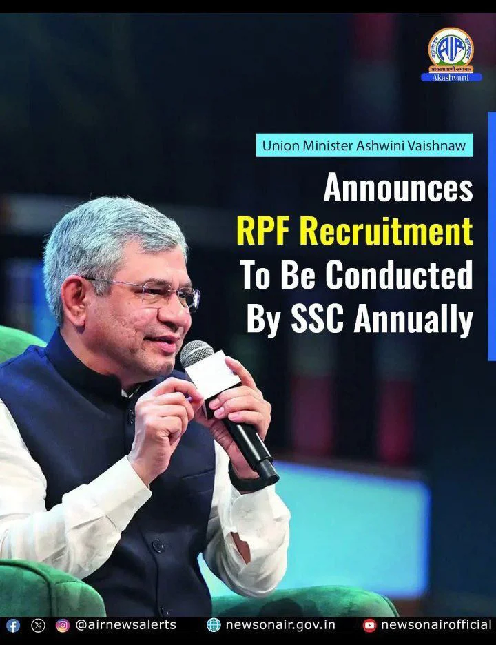 RPF Recruitment to Be Conducted Annually by SSC, Confirmed by Union Railway Minister Ashwini Vaishnaw_2.1