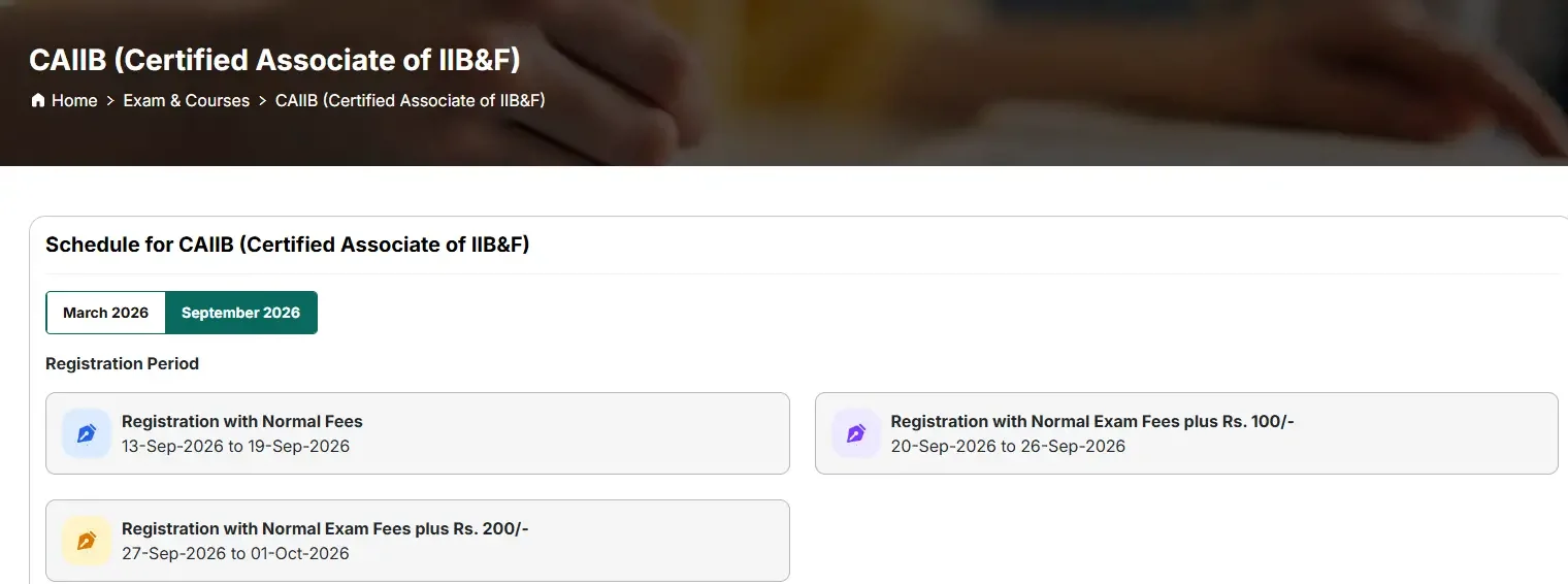 CAIIB Registration