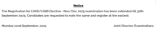 CAIIB Registration 2025 for November Exam, Last Date Extended Till 30 Sept_2.1