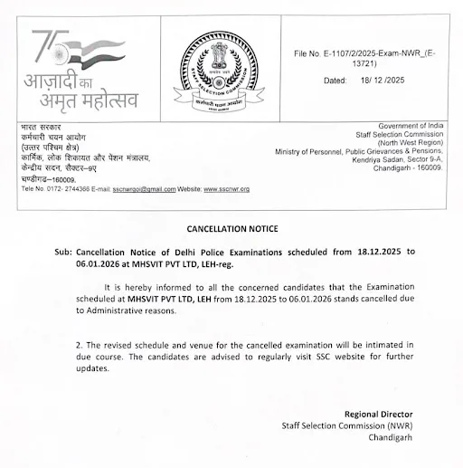 Delhi Police HCM Exam 2026 Cancelled at a Amritsar Centre, Check New Reschedule Dates and Shifts_2.1