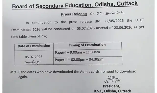 OTET Admit Card 2026 Out @bseodisha.ac.in, Download PDF Now_2.1