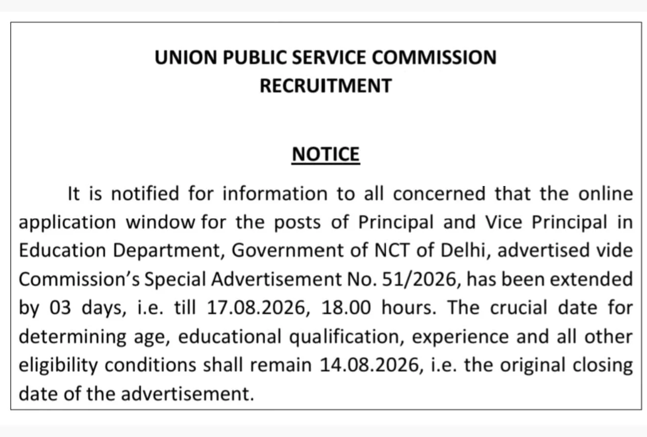 UPSC Principal and Vice Principal Recruitment 2026 Out for 828 Vacancies, Apply Link Today_2.1