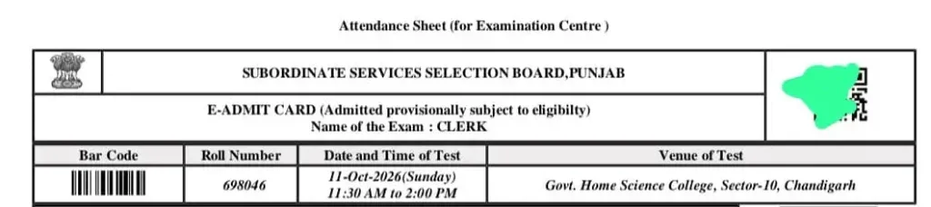 PSSSB Clerk Admit Card 2026 Out (Advt. No. 02/2026), Download Hall Ticket PDF_2.1